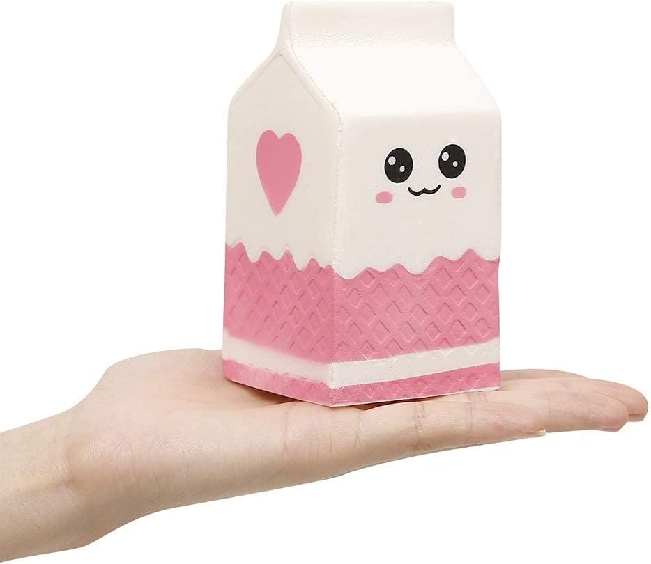 Anboor 4.8 Inches Squishies Milk Bag Carton Slow Rising Kawaii Scented Squishies Charms Decompress Toy 1 Pcs Color Random