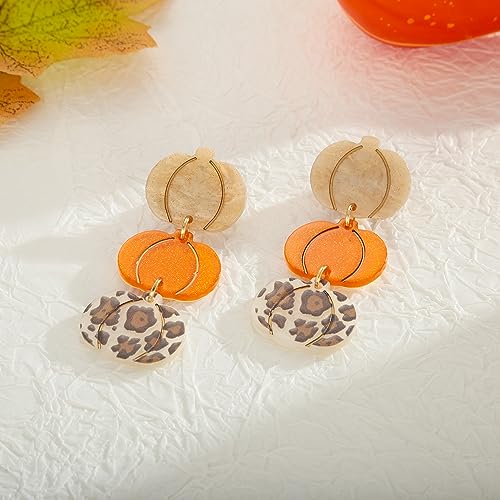 Halloween Earrings for Women Cute Pumpkin Dangle Earrings Candy Corn Earrings Fun Spider Web Witch Cat Earrings Fashion Halloween Jewelry3
