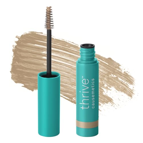 Thrive Causemetics Instant Brow Fix Semi-Permanent Eyebrow Gel Waterproof Tinted Eye Brow Gel with Vitamin B5 Smudge-Proof Vegan & Cruelty Free Christina (Light Blonde)
