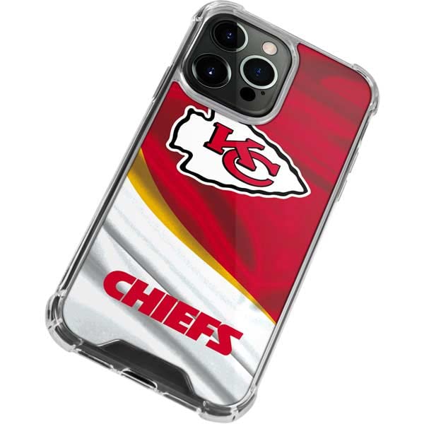 Skinit Clear Phone Case Compatible with iPhone 13 Pro - Officially Licensed NFL Kansas City Chiefs Design