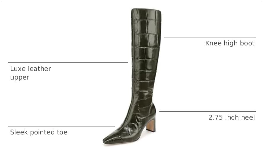 Image of Sam Edelman Women's Sylvia 2 Knee High Boot, Deep Olive Wide Calf, 10.5