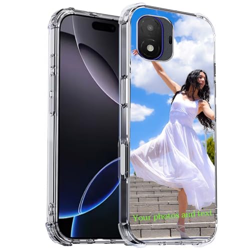 WISTFULNAI Personalizada Funda para HTC Wildfire E5 Plus,Personalizable con Foto Imagen o Texto Carcasa,Transparent Silicona Suave TPU Antigolpes Cover,para Wildfire E5 Plus Case  T1