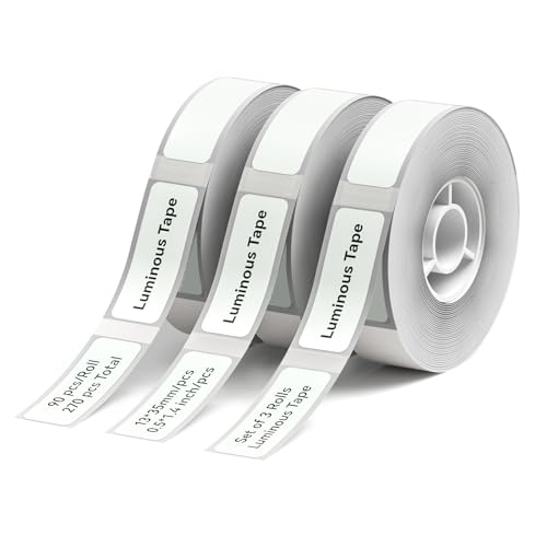 NIIMBOT Thermal Label 3 Rolls Set Home School Office Storage and Organization for NIIMBOT D11 D110 D101 H1S Label Maker (1335LUMINOUS)