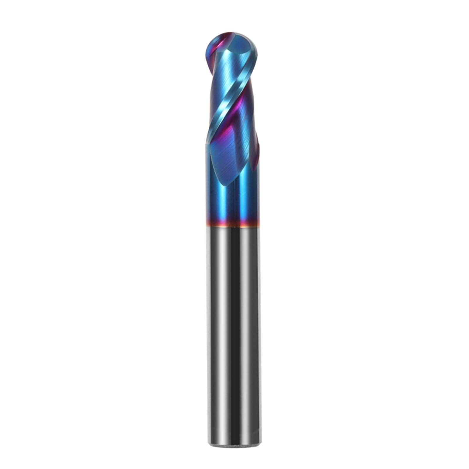 Fresa de punta esférica carburo HRC65, 2 flautas, R0.5-R6, 50L, 100L, herramientas corte CNC, fresas extremo mecanizado acero tungsteno, 1 unidad(3pcs,R2X4DX50L)