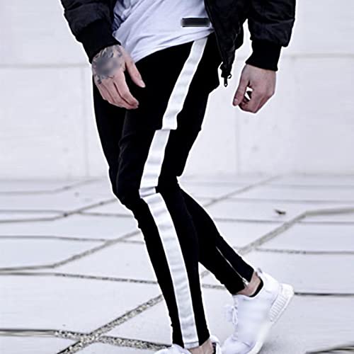 Maiyifu-GJ Mens Side Stripe Skinny Jeans Slim Fit Ankle Zipper Denim Pencil Pants Retro Stretch Tapered Leg Jean Trousers4