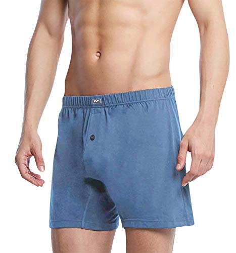 YAOMEI Hombre Pantalones de Pijama Algodón Modal, Pantalones Boxeador Cortos Trunk Shorts Ropa de Dormir Cintura elástica Ajustable y Bolsillos para Dormir Tiempo Libre (2XL, Cielo Azul)