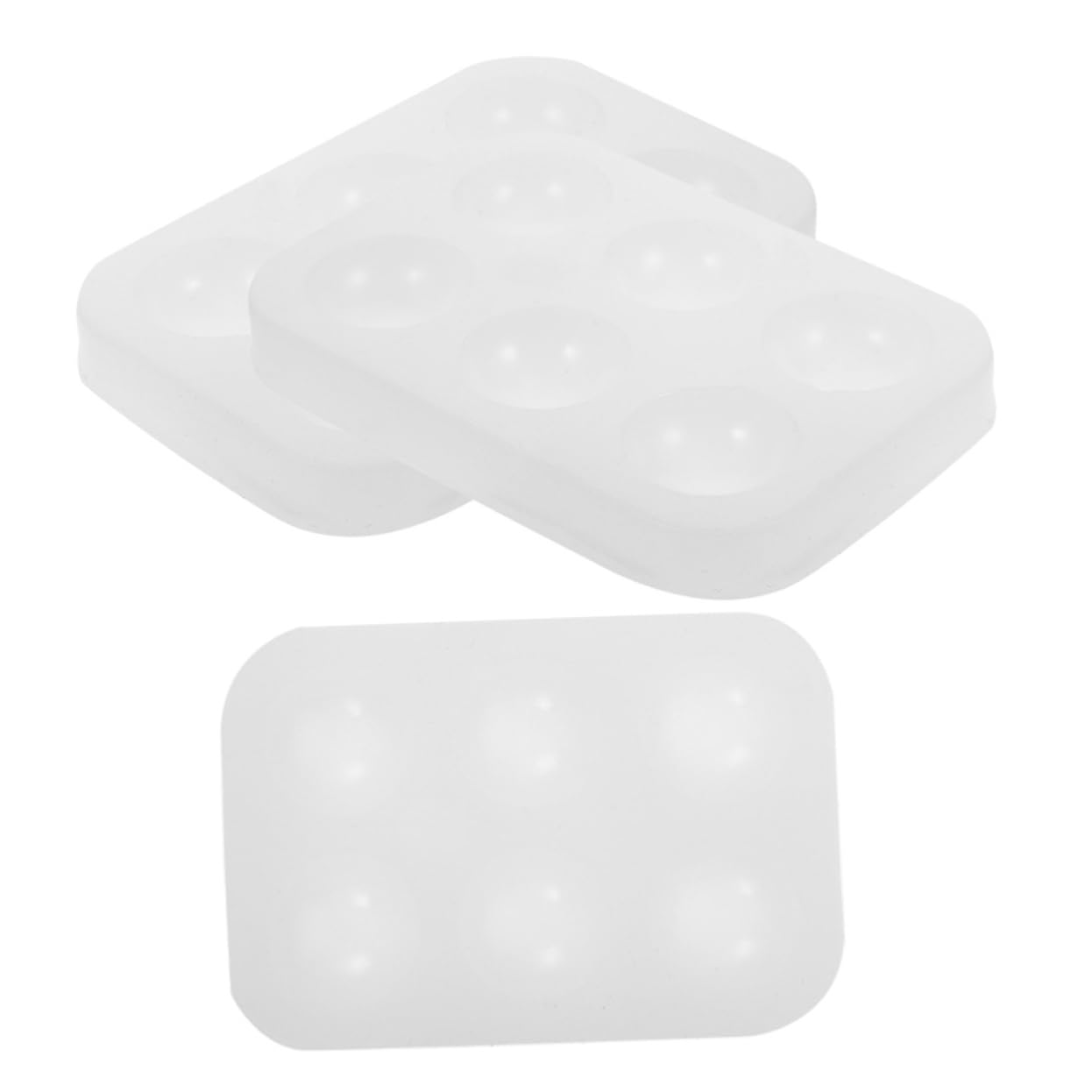 Gadpiparty 4 Sätze Palette Aquarell-tabletts Farbtablett Form Mischen Wasser Pigmentierte Silikonplatten Kunstmalbrett Ölgemäldeplatte Mischtablett Für Aquarellpigmente Kieselgel 3 Stücke * 4