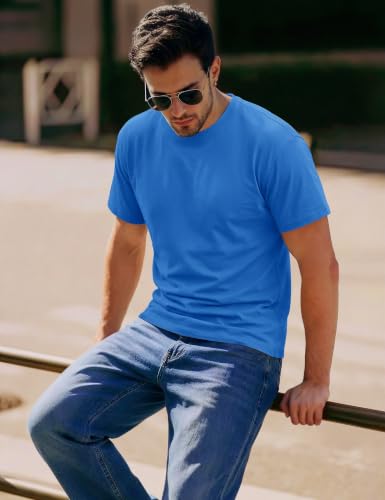 Image of MAGCOMSEN Mens T-Shirts Short Sleeve UPF 50+ Lightweight Moisture Wicking Basic Crewneck Casual Summer Cooling T Shirt
