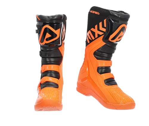 Acerbis Mens Stivale X-Team Blu/Bianco T.46 - Botas para moto, Naranja Negro, 45 EU