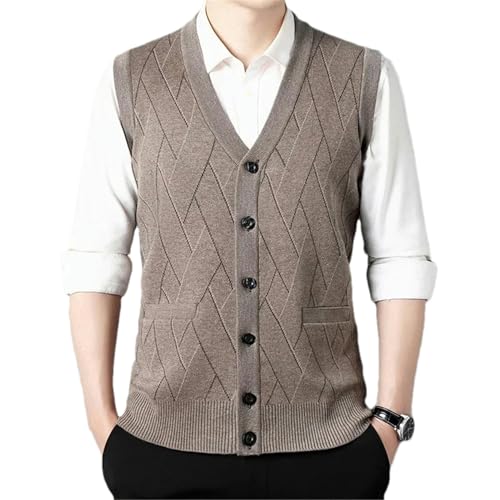 Men's Thickened Casual Sweater Tank Top Autumn and Winter Warm Men's Cardigan Tank Top