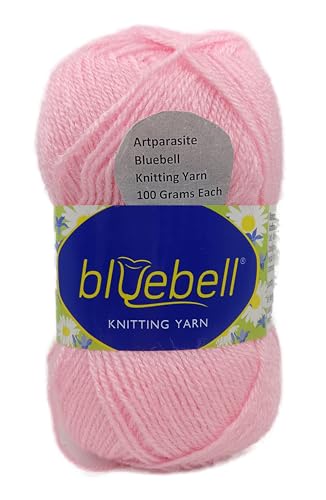 Image of 1 Pieces Blue Bell Wool, 100 gm Each Thick Yarn Best Used with Knitting Crochet Needles Wool Yarn for Knitting Needle Acrylic Thread Knitting Yarn (Baby Pink)