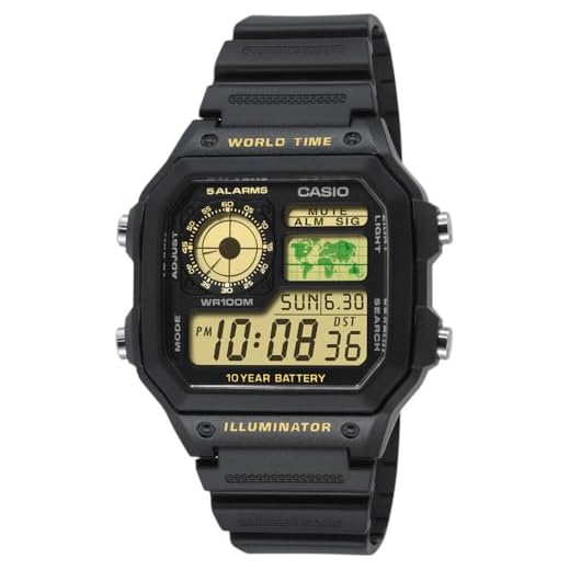 Relógio Masculino Digital Casio Multifunção AE1200WH1BVDF - Preto