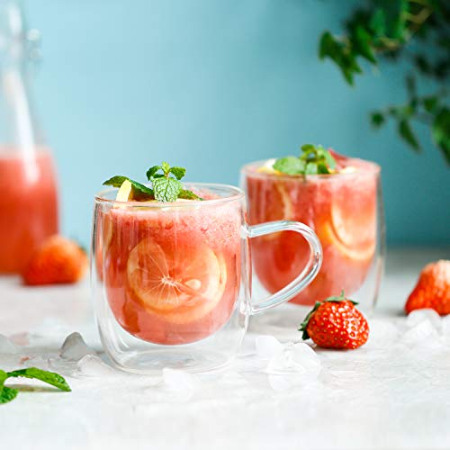 image for Sweese 421.101 Double Wall Glass Coffee Mugs Insulated Latte Mugs with