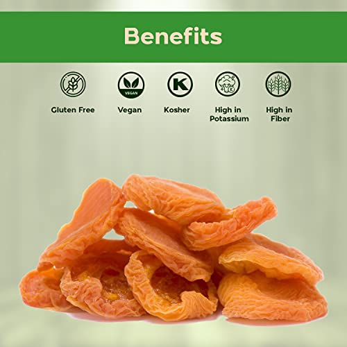 Sincerely Nuts - Dried Jumbo California Apricots | Two Lb. Bag | Dehydrated | Sweet Gourmet Snacking Food | Kosher and Gluten Free - Thumbnail 5