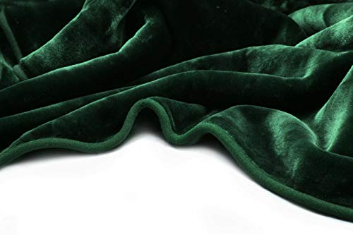 VIVALON Solid Color Ultra Silky Soft Heavy Duty Quality Korean Mink Reversbile Blanket 8 lbs Queen Hunter Green VIVALON Solid Color Ultra Silky Soft Heavy Duty Quality Korean Mink Reversbile Blanket 8 lbs Queen Hunter Green