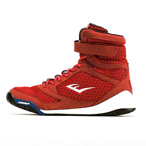 Everlast New Elite High Top Boxing Shoes - Black, Blue, Red (6 D(M) US, Red) Everlast New Elite High Top Boxing Shoes - Black, Blue, Red (6 D(M) US, Red)