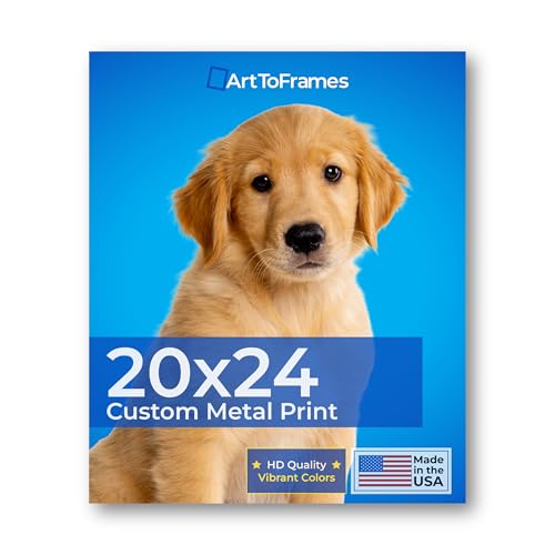 ArtToFrames 20x24 Custom Metal Photo Print, Upload Your Own Image on Metal, Personalized Wall Art, Made in USA
