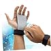 BESPORTBLE 3pairs Cow Leather Palm Protector Training Gloves Lifting Grip Gymnastics Gloves Grip Palm Protector s Grey