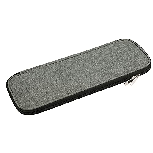 Katech Knitting Needles Case Portable Travel Crochet Hooks Storage Bag Organizer Empty Zipper Bags With Transparent Pocket And Holder Slots For Carrying Crochet Accessories And Knitting Needles (Grey) #TOP6