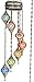 DEMMEX 7-Globe Plug-in Turkish Moroccan Mosaic Chandelier – Tiffany Style Ceiling Lamp, Hanging Pendant Light Fixture, Bohemian Swag Lighting, Handmade, 15ft Cord & Chain, Hangs 5ft (Rainbow)