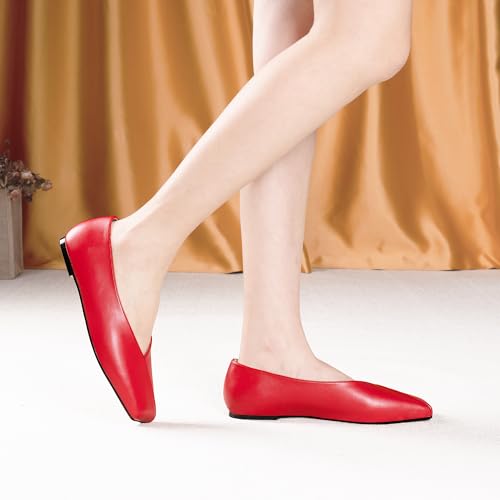 Women's Soft Ballet Silver Flats Elegant Slip On Square Toe Walking Single Shoes2