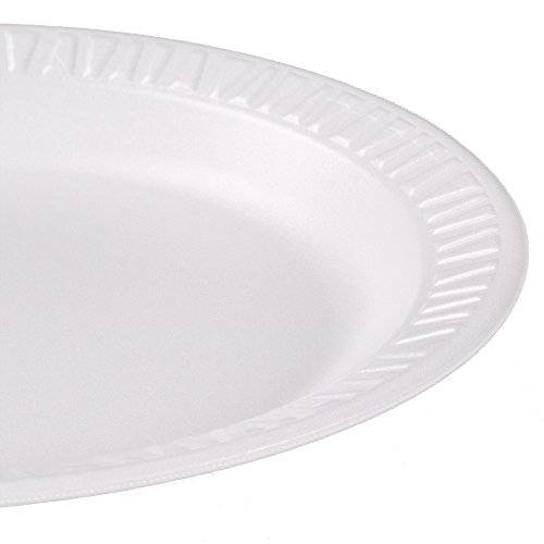 DART 6PWC 6\" Foam Plate, Concorde Non-Laminated Foam Dinnerware, White - Thumbnail 4