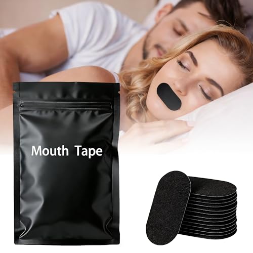 100pcs Lip Shape Sleep Strips Cotton Mouth Tape for Sleeping Soft Adhesive Design for Lip Contact and Night Use Black