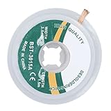 Compacte et précise – Mesurant 0,5 mètre de longueur totale et avec une petite largeur de seulement 3,5 mm, cette mèche à dessouder est destinée aux circuits complexes et précis. Sa taille compacte permet une plus grande maniabilité dans les espaces restreints, vous garantissant ainsi d'accéder facilement aux zones les plus difficiles de vos appareils électroniques sans aucun problème.