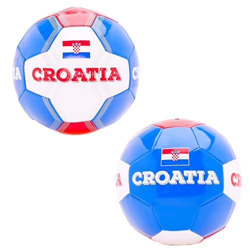 Toyland® Kroatien Länder-Fußball (8lbs/Größe 5) – Euro und Weltmeisterschaft – Outdoor-Spielzeug – 14 Stile verfügbar – (Kroatien)