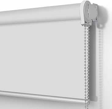 Blackout Window Blinds Roller Shades, Light Grey Custom Window Shades Elegant Roller Blinds, Energy Saving UV Protection Roller Shades for Windows, Doors, French Doors