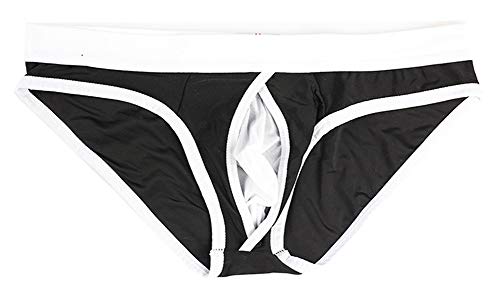 Meykiss Sexy Mens Breathe Underwear Bulge Pouch Triangle Underpants L Black