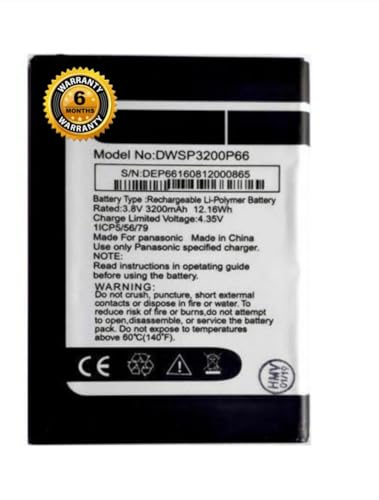 Image of Original DWSP3200P66 Battery for Panasonic P66 Battery with 6 Month Warranty****(SEPAI88)