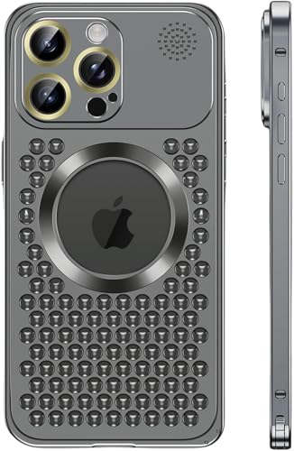 Mag Safe�Ή� �P�[�X�݊���for iPhone 16 Pro Max 13/14/15 �P�[�X �����g�ѓd�b�P�[�X���y�ʃ��^���X���[�N�~�j�}���X�g����f�U�C���A���}�e���s�[�P�[�X�A�t���J�����v���e�N�V�����t���������b�V�� �ʋC���P�[�X (iphon
