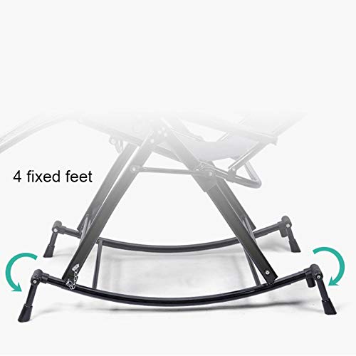Chaise longue de jardin pliable en acier et fauteuil à bascule réglable 200 kg - 7