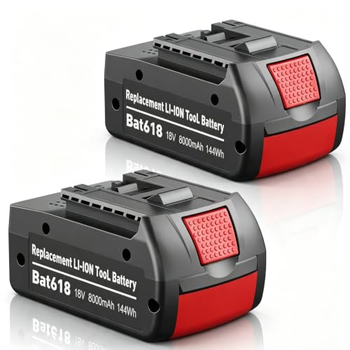 6X 8.0Ah/8000mAh Ersatzakku für Bosch akku 18V BAT618 BAT618G BAT609 BAT609G BAT619 BAT619G BAT610G BAT610 BAT612 BAT622 18V Akku Ersatzteile