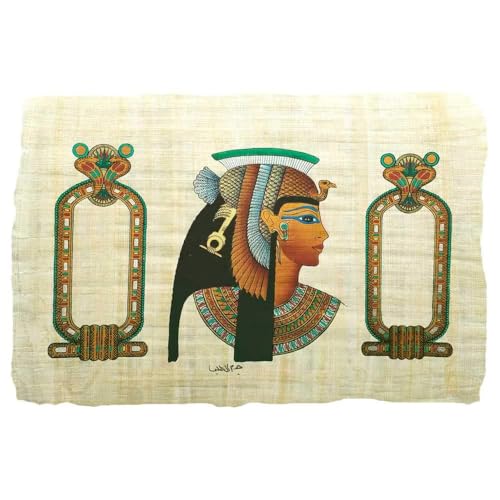 Papyrus égyptien personnalisé avec 2 cartouches et deux noms en hiéroglyphe 33x43cm