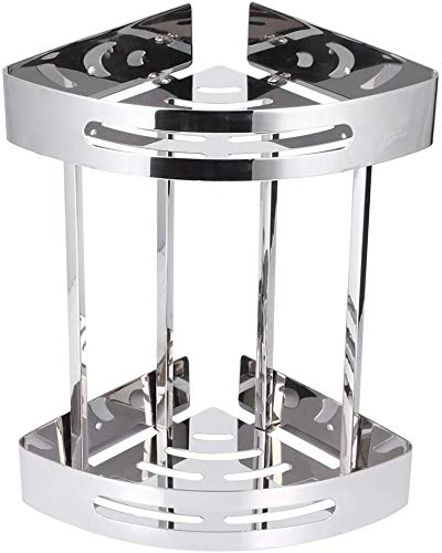 Tagve Stainless Steel Double Layer Triangular Corner Shower Storage Shelf Bathroom Accessory Rack (B08Y8N6BSK) Amazon Price History, Amazon Price Tracker