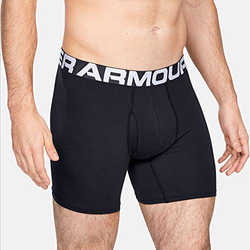 Preisvergleich Produktbild Under Armour Herren schnelltrocknende Boxershorts, 6inch - 3 Pack, Schwarz, L