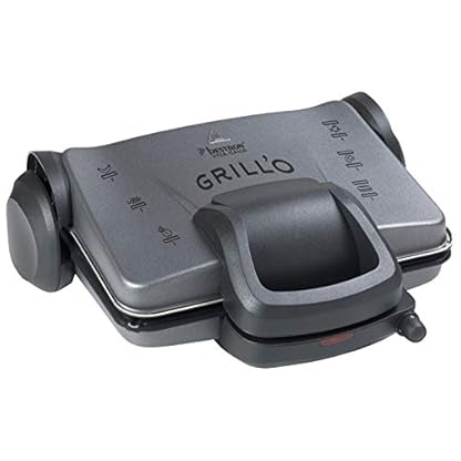 Bestron Aufklappbarer Kontaktgrill mit Ober-und Unterhitze, 1.800 W, Schwarz