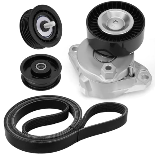 Serpentine Belt Tensioner & Idler Pulley Kit Compatible with Mercedes-Benz