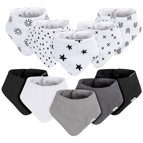 Image of Gerber unisex-baby Muslin Bandana Bibs