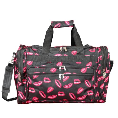 Image of World Traveler Prints Duffel Bag, Hot Lips, One Size