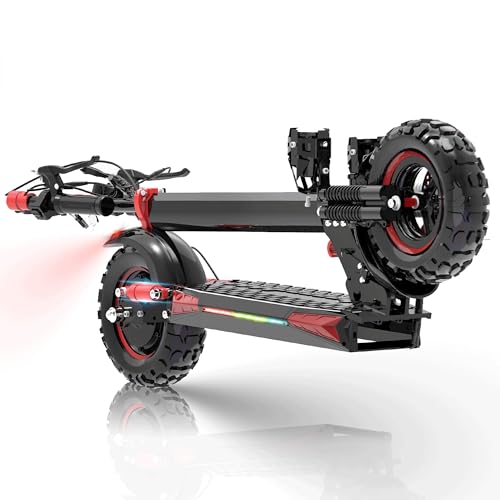 Image of Electric Scooter Adults,1200 /1600W Motor, 30 /34 MPH Top Speed & 30 /40 Miles Range, 48V 18 /21AH Big Battery, 10 /11 inch Off-Road Tire Folding E Scooter with Seat, Dual Braking System, Double Suspension