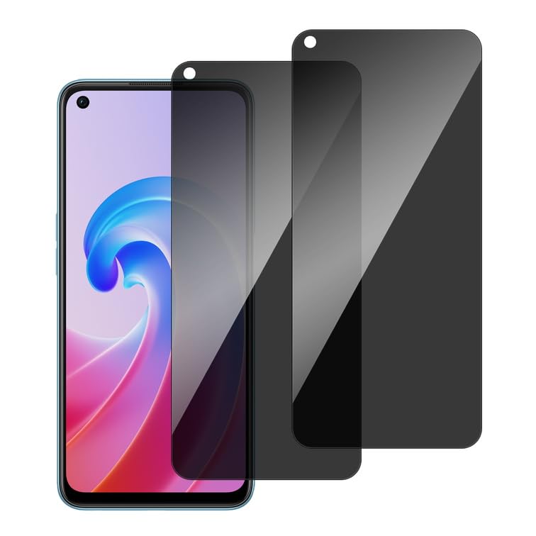 chejuza Privacy - Protector de pantalla para Oppo A96 [2 unidades], dureza 9H, cobertura completa anti espía de cristal templado, HD protección de pantalla