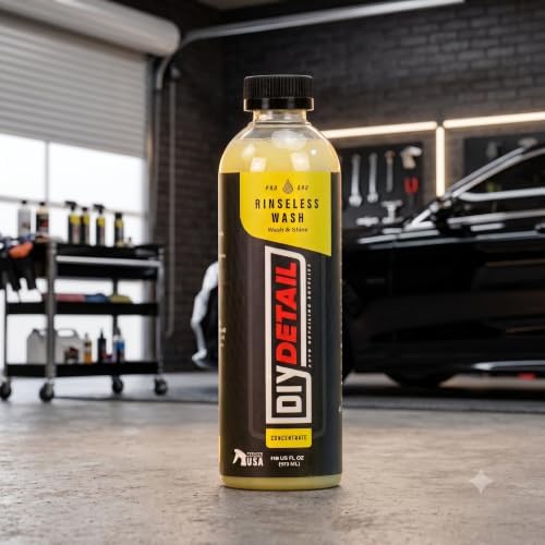 diy detail Rinseless Wash V2 – Waterless Car Wash & Rinseless Soap Alternative | Streak-Free Auto Detailing Solution | Safe for PPF, Ceramic Coating, All Vehicle Surface | 16oz Bottle