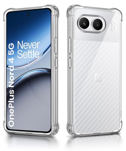 Image of WOW IMAGINE Clear Back Cover Case for 1+ OnePlus Nord 4 5G | Shockproof Soft TPU Case | Cushioned Edges for Ultimate Protection Back Cover Case - Transparent