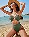 Blooming Jelly Womens One Piece Swimsuit Tummy Control Bathing Suit 2026 Sexy Slimming Flattering Cute Cheeky High Cut Out Ladies Swimwear (X-Large, Army Green)