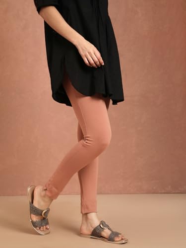 Image of TWIN BIRDS Women Cotton Blend Kurti Pants | Sleek Ethnic Daily Trousers