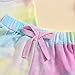 Aruzig Toddler Baby Girl Summer Outfits Tie dye Short Sleeve T-Shirt and Shorts 2Pcs Clothes Set for Girls (Pink Tie dye, 5-6 Years)