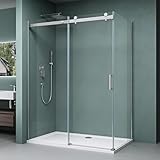 Mai & Mai Duschkabine 100x120 cm Eckdusche Dusche mit Schiebetür Sicherheitsglas 8mm ESG beidseitige NANO-Beschichtung Dusche R-17